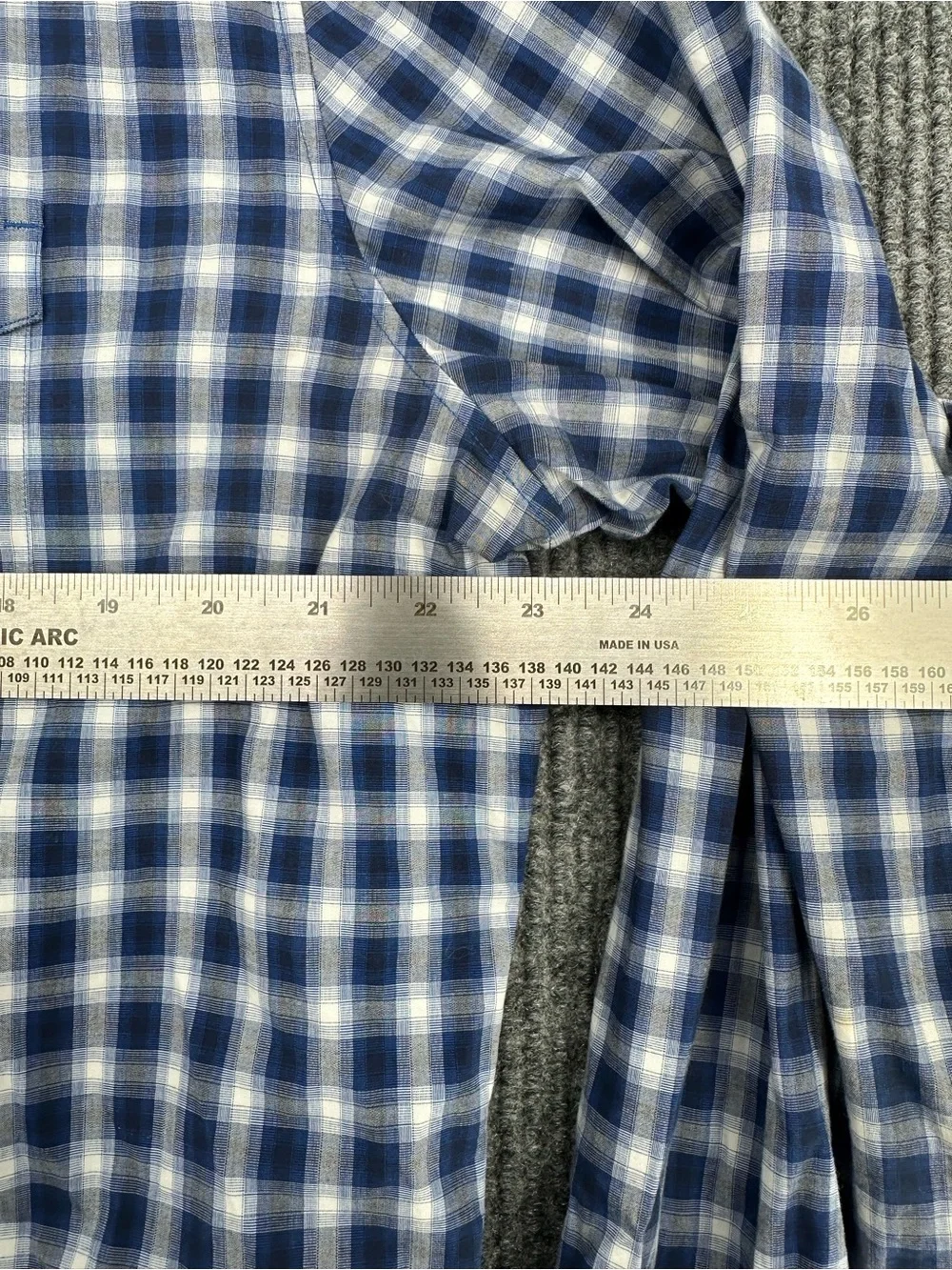 Banana Republic Blue and White Plaid Button-Down Shirt